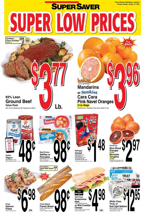 Super saver weekly ad - Feb 13, 2024 · Super Saver discounts are posted every week in the retailer’s weekly ad PDF. The offers that are listed get cycled through every week, so you will always find something different when you check. Customers are always able to find what's on sale at Super Saver due to the weekly specials sneak peek. 